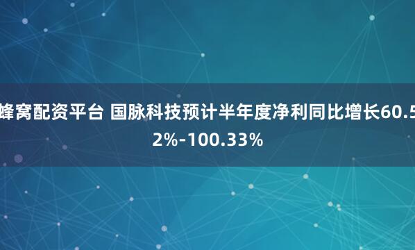 蜂窝配资平台 国脉科技预计半年度净利同比增长60.52%-100.33%